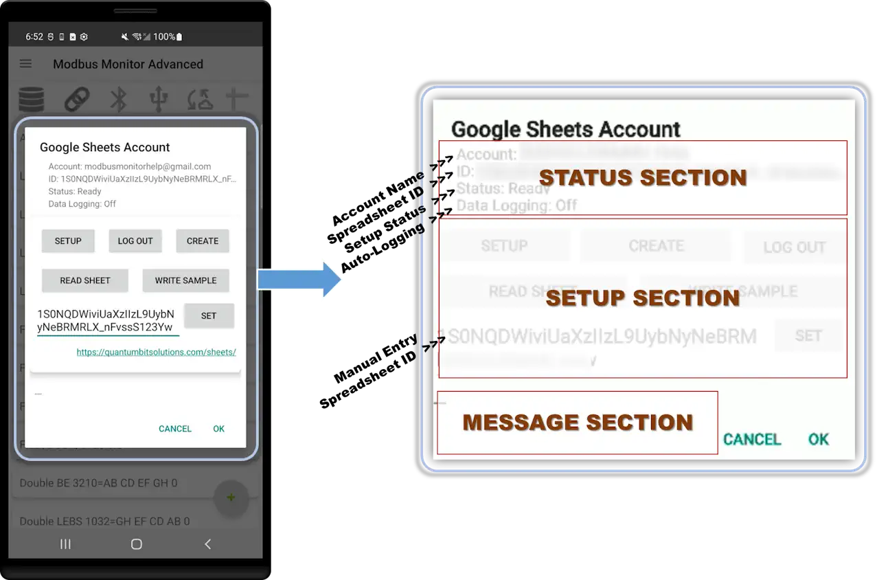 Google Sheets Control Panel
