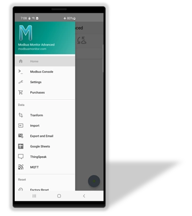 Modbus Monitor Advanced on Mobile