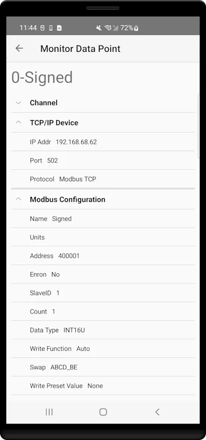 Monitor Point Configuration Dialog