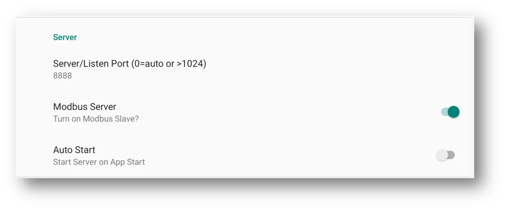 Server Configuration Settings