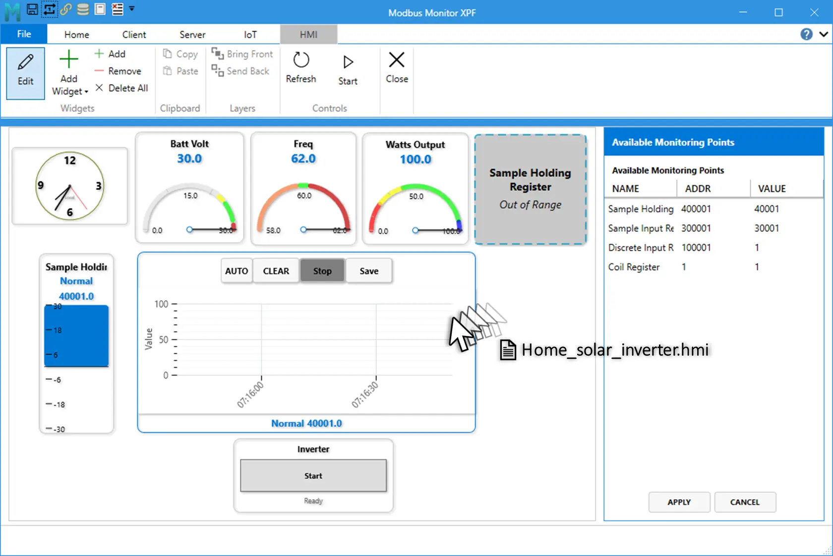 .hmi file drag and drop to load file 