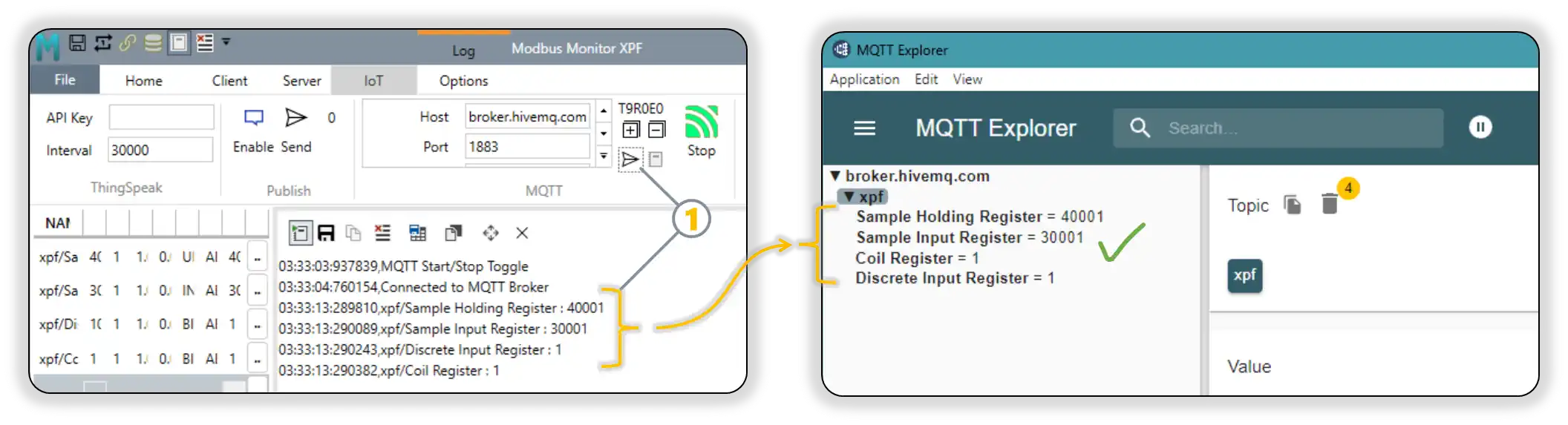 XPF MQTT Publishing Success Test