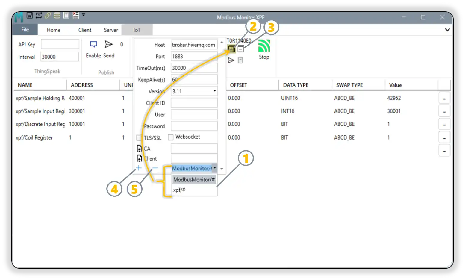 XPF MQTT Configuration Interface