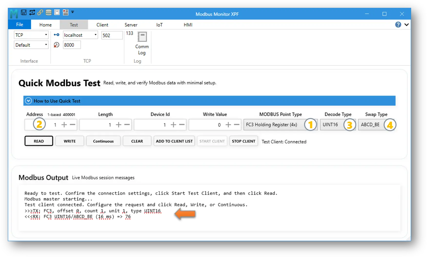 Modbus Output explained