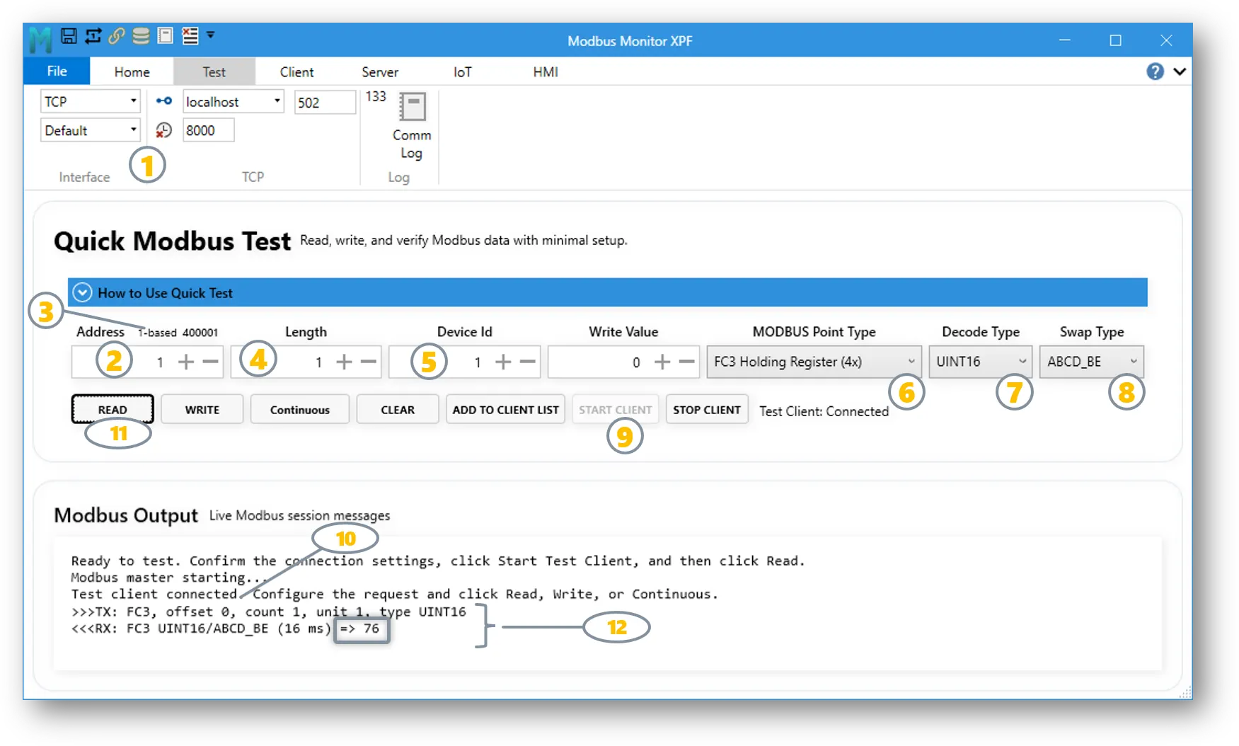 Successful single-register read